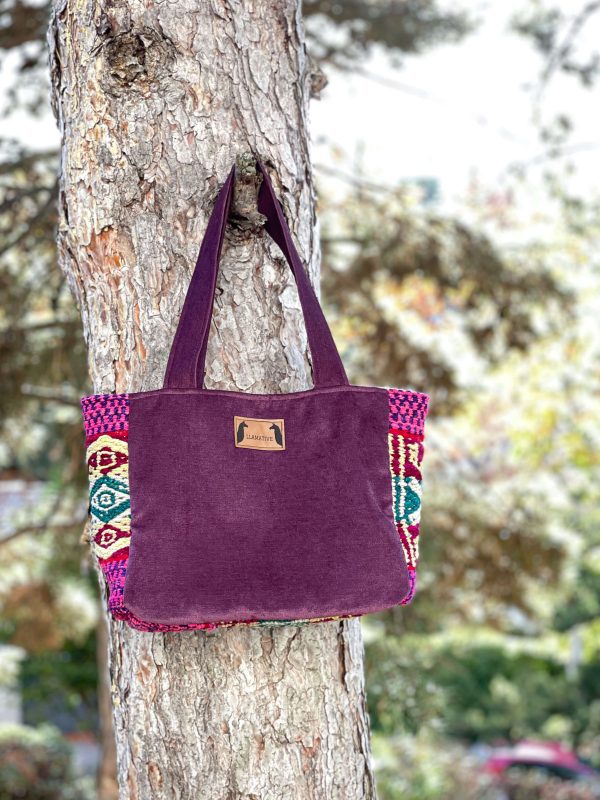 bolso llamative shopper morado alfombras etnicas llamative