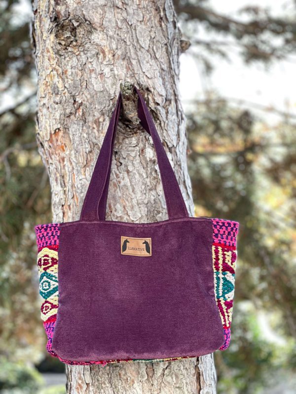 bolso llamative shopper morado alfombras etnicas llamative